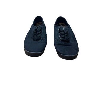 Unbranded Size 7 Black Fashion Casual Canvas Lace-Up Sneakers Shoes